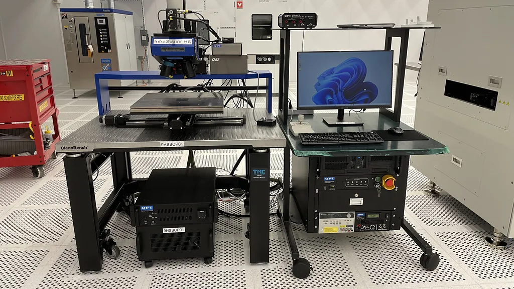 QFI InfraScope-HS 20-inch large-format thermal stage system with CleanBench platform and workstation